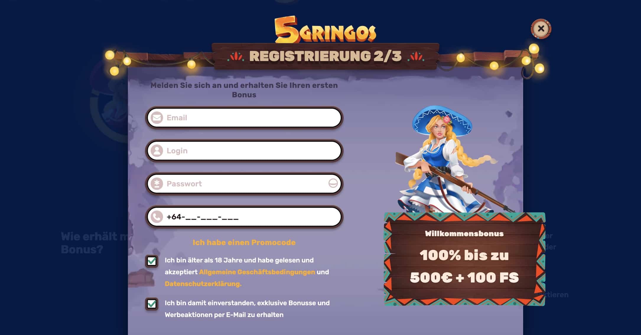 5Gringos log in