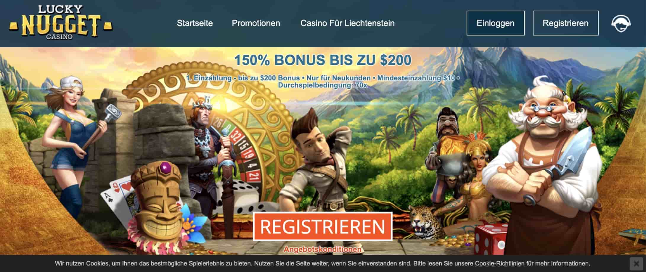 Lucky Nugget Casino Homepage