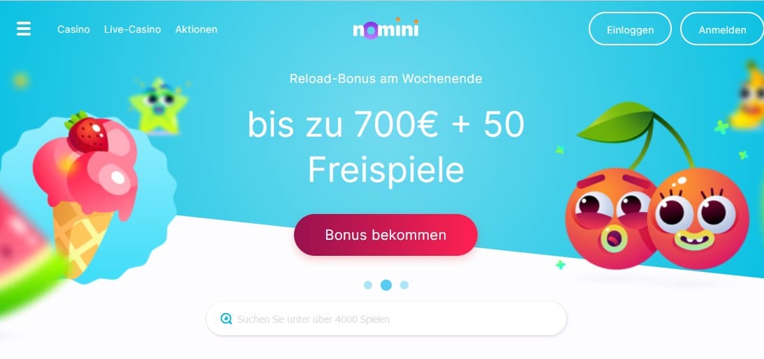 nomini Online Casinos Liechtenstein anmelden